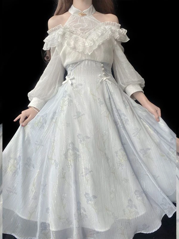 Robe une pièce florale Lolita  - French Vintage Floral Midi Dress avis et prix