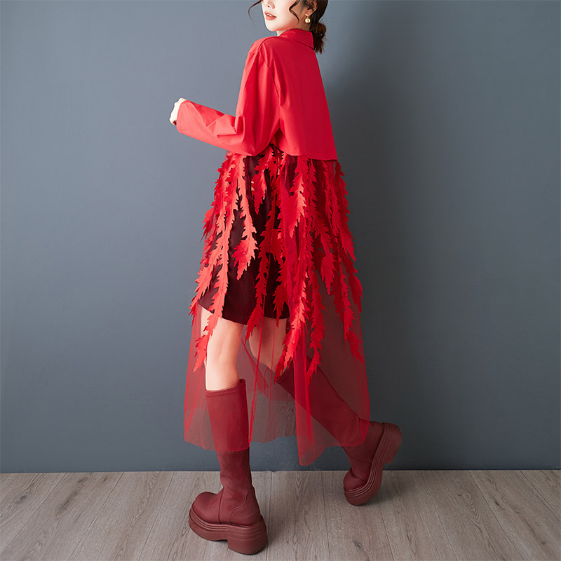Nouvelle Robe Chemise Ample à  - Korean Style A Line Shirt Dress avis et prix