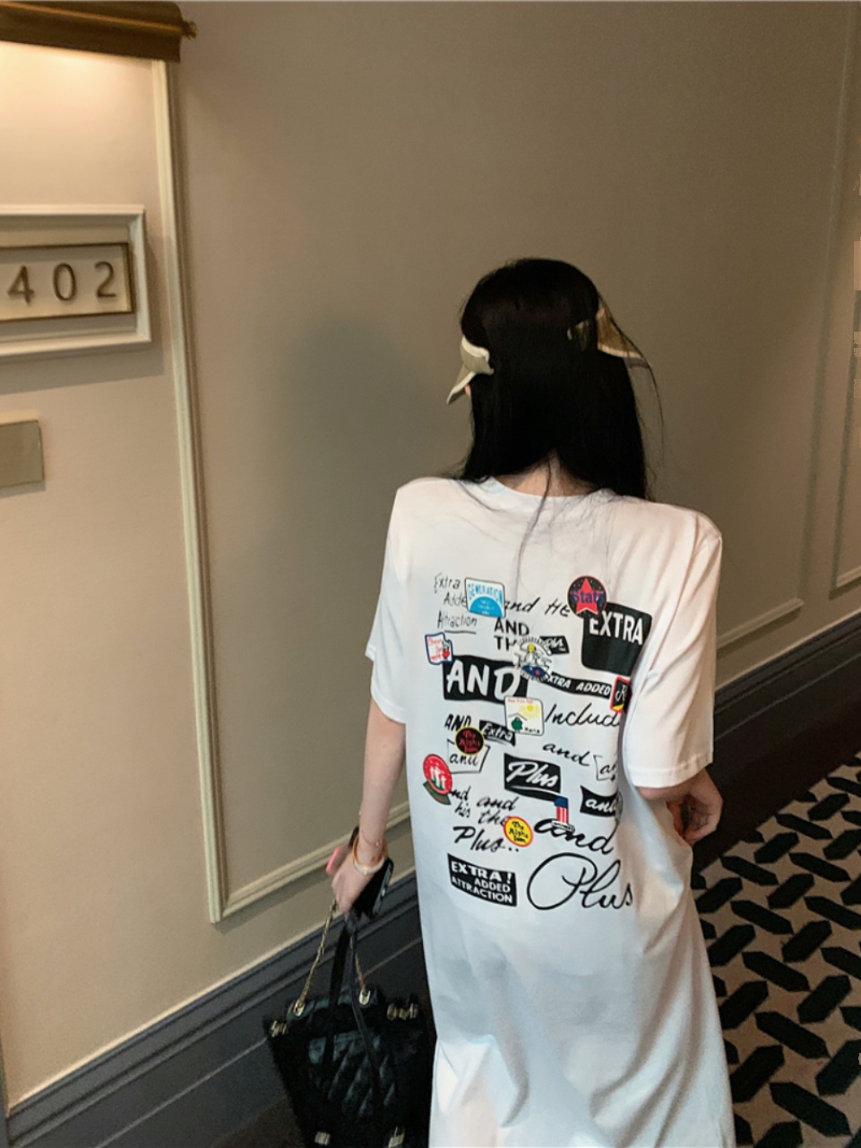 Robe T-shirt noire à manches c - Korean Style A Line Shirt Dress avis et prix