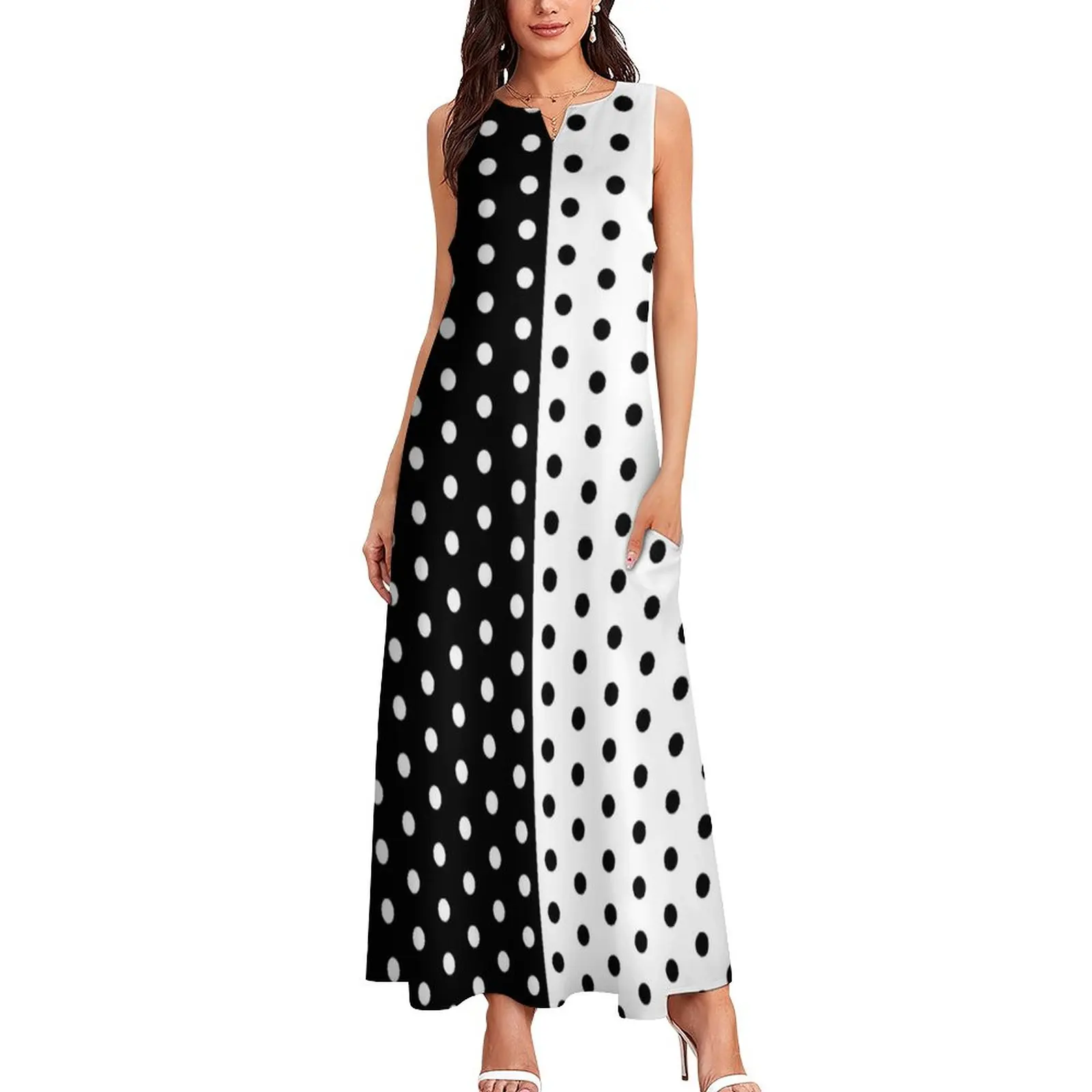 Robe rétro bicolore printemps  - Boho Summer Beach Maxi Dress avis et prix